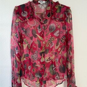 Moschino heart and mushroom Patterned Top